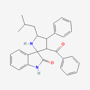 molecular formula C28H28N2O2 B7841017 5'-(2-methylpropyl)-4'-phenyl-3'-(phenylcarbonyl)spiro[indole-3,2'-pyrrolidin]-2(1H)-one 