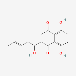 molecular formula C16H16O5 B7841021 C.I. 天然红 20 CAS No. 85251-58-7