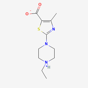 molecular formula C11H17N3O2S B7841048 2-(4-Ethylpiperazin-4-ium-1-yl)-4-methyl-1,3-thiazole-5-carboxylate 