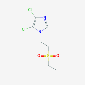 molecular formula C7H10Cl2N2O2S B7841063 4,5-dichloro-1-(2-(ethylsulfonyl)ethyl)-1H-imidazole 