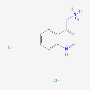 molecular formula C10H12Cl2N2 B7841143 Quinolin-1-ium-4-ylmethylazanium;dichloride 