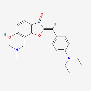 molecular formula C22H26N2O3 B7841206 (2Z)-2-[[4-(diethylamino)phenyl]methylidene]-7-[(dimethylamino)methyl]-6-hydroxy-1-benzofuran-3-one 