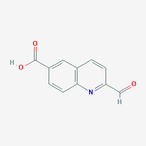 molecular formula C11H7NO3 B7841239 2-Formylquinoline-6-carboxylic acid 