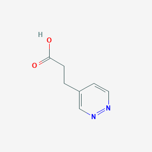 molecular formula C7H8N2O2 B7841276 3-(Pyridazin-4-yl)propanoic acid 