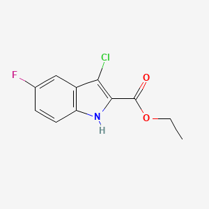 molecular formula C11H9ClFNO2 B7841296 Ethyl 3-chloro-5-fluoroindole-2-carboxylate 