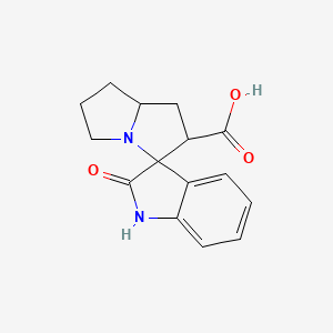 molecular formula C15H16N2O3 B7841305 2-Oxo-1',2',5',6',7',7a'-hexahydrospiro[indoline-3,3'-pyrrolizine]-2'-carboxylic acid 