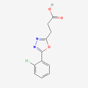 molecular formula C11H9ClN2O3 B7841314 3-(5-(2-Chlorophenyl)-1,3,4-oxadiazol-2-yl)propanoic acid 