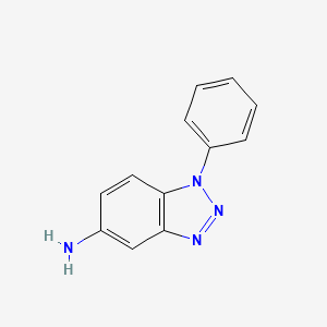 molecular formula C12H10N4 B7841343 Benzotriazol-5-amine, 1-phenyl- CAS No. 54883-78-2