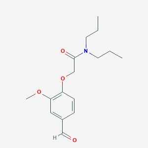 molecular formula C16H23NO4 B7841349 2-(4-formyl-2-methoxyphenoxy)-N,N-dipropylacetamide 
