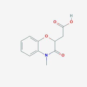 molecular formula C11H11NO4 B7841351 2-(4-Methyl-3-oxo-1,4-benzoxazin-2-yl)acetic acid 
