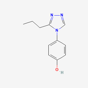 molecular formula C11H13N3O B7841361 4-(3-Propyl-1,2,4-triazol-4-yl)phenol 