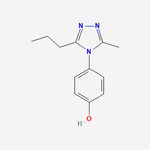 molecular formula C12H15N3O B7841363 4-(3-methyl-5-propyl-4H-1,2,4-triazol-4-yl)phenol 