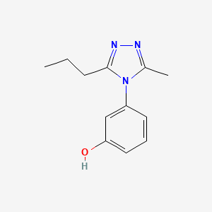 molecular formula C12H15N3O B7841368 3-(3-methyl-5-propyl-4H-1,2,4-triazol-4-yl)phenol 