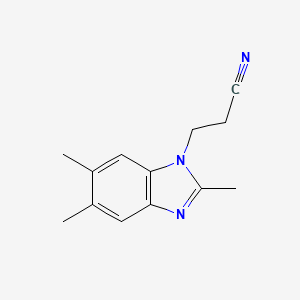 3-(2,5,6-trimethyl-1H-1,3-benzodiazol-1-yl)propanenitrile