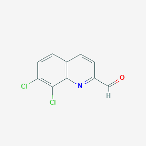 molecular formula C10H5Cl2NO B7841388 7,8-Dichloroquinoline-2-carbaldehyde 