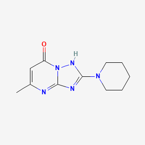 molecular formula C11H15N5O B7841395 5-Methyl-2-piperidin-1-yl[1,2,4]triazolo[1,5-a]pyrimidin-7(4H)-one 