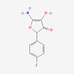 molecular formula C10H8FNO3 B7841401 5-Amino-4-hydroxy-2-(4-fluorophenyl)-furan-3-one 