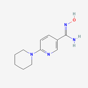 molecular formula C11H16N4O B7841413 N'-hydroxy-6-(piperidin-1-yl)pyridine-3-carboximidamide 
