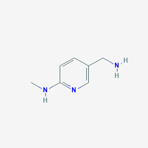 molecular formula C7H11N3 B7841419 5-(氨甲基)-N-甲基吡啶-2-胺 