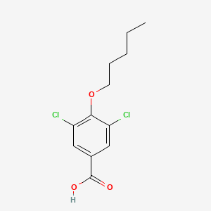 molecular formula C12H14Cl2O3 B7841448 3,5-Dichloro-4-(pentyloxy)benzoic acid 