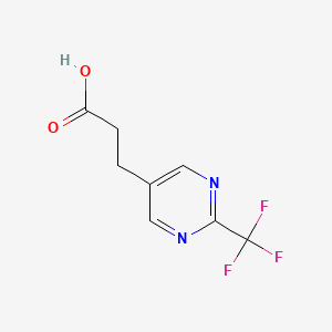 molecular formula C8H7F3N2O2 B7841470 3-(2-(Trifluoromethyl)pyrimidin-5-yl)propanoic acid 