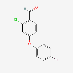 molecular formula C13H8ClFO2 B7841488 2-Chloro-4-(4-fluorophenoxy)benzaldehyde 