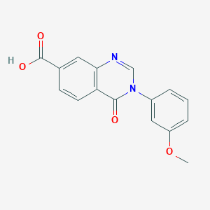 molecular formula C16H12N2O4 B7841505 3-(3-Methoxyphenyl)-4-oxo-3,4-dihydroquinazoline-7-carboxylic acid 