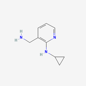 molecular formula C9H13N3 B7841521 3-(aminomethyl)-N-cyclopropylpyridin-2-amine 