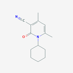 molecular formula C14H18N2O B7841564 1-Cyclohexyl-4,6-dimethyl-2-oxopyridine-3-carbonitrile 