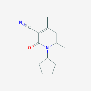 molecular formula C13H16N2O B7841570 1-Cyclopentyl-4,6-dimethyl-2-oxopyridine-3-carbonitrile 