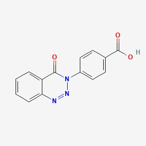 molecular formula C14H9N3O3 B7841585 4-(4-oxo-1,2,3-benzotriazin-3(4H)-yl)benzoic acid 