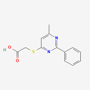 [(6-Methyl-2-phenylpyrimidin-4-yl)thio]acetic acid