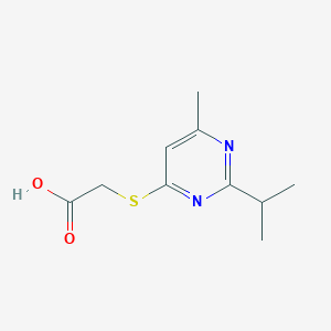 molecular formula C10H14N2O2S B7841640 {[6-Methyl-2-(propan-2-yl)pyrimidin-4-yl]sulfanyl}acetic acid 