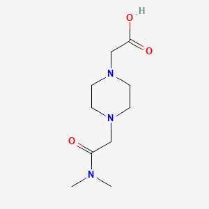 molecular formula C10H19N3O3 B7841672 {4-[2-(Dimethylamino)-2-oxoethyl]piperazin-1-yl}acetic acid 