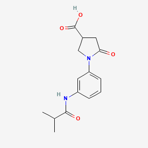 1-[3-(Isobutyrylamino)phenyl]-5-oxo-3-pyrrolidinecarboxylic acid