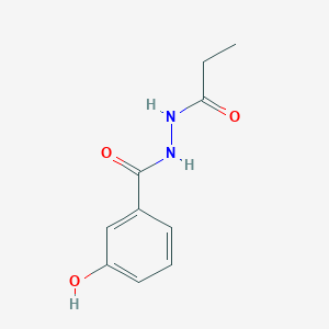molecular formula C10H12N2O3 B7841684 3-hydroxy-N'-propanoylbenzohydrazide 
