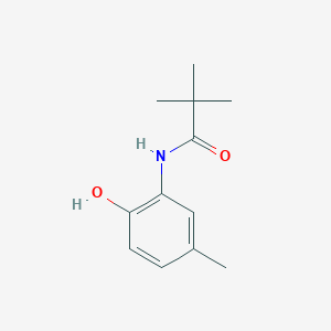 molecular formula C12H17NO2 B7841709 N-(2-hydroxy-5-methylphenyl)-2,2-dimethylpropanamide 