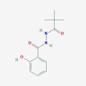 molecular formula C12H16N2O3 B7841713 N'-(2,2-dimethylpropanoyl)-2-hydroxybenzohydrazide 