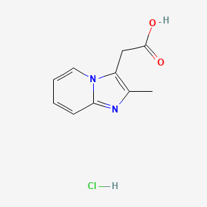 molecular formula C10H11ClN2O2 B7841732 2-(2-Methylimidazo[1,2-a]pyridin-3-yl)acetic acid;hydrochloride 