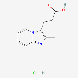 molecular formula C11H13ClN2O2 B7841735 3-{2-Methylimidazo[1,2-a]pyridin-3-yl}propanoic acid hydrochloride 
