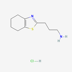 3-(4,5,6,7-Tetrahydro-1,3-benzothiazol-2-yl)propan-1-amine hydrochloride