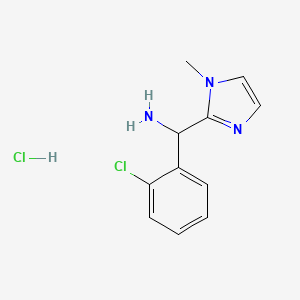molecular formula C11H13Cl2N3 B7841777 (2-chlorophenyl)(1-methyl-1H-imidazol-2-yl)methanamine hydrochloride 
