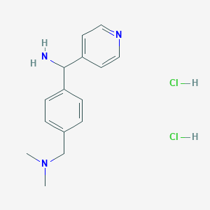 molecular formula C15H21Cl2N3 B7841802 {4-[(Dimethylamino)methyl]phenyl}(pyridin-4-yl)methanamine dihydrochloride 