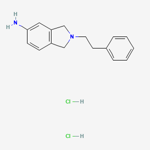 molecular formula C16H20Cl2N2 B7841829 2-Phenethylisoindolin-5-amine dihydrochloride 