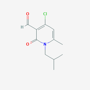 molecular formula C11H14ClNO2 B7841856 4-Chloro-1-isobutyl-6-methyl-2-oxo-1,2-dihydropyridine-3-carbaldehyde 