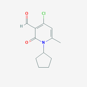4-Chloro-1-cyclopentyl-6-methyl-2-oxo-1,2-dihydropyridine-3-carbaldehyde