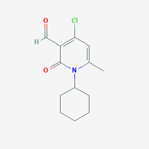 molecular formula C13H16ClNO2 B7841860 4-Chloro-1-cyclohexyl-6-methyl-2-oxo-1,2-dihydropyridine-3-carbaldehyde 
