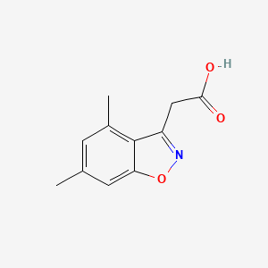 molecular formula C11H11NO3 B7841882 2-(4,6-Dimethylbenzo[d]isoxazol-3-yl)acetic acid 