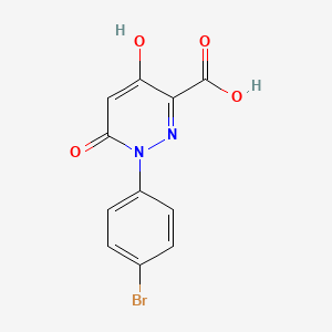 molecular formula C11H7BrN2O4 B7841889 1-(4-Bromophenyl)-4-hydroxy-6-oxo-1,6-dihydropyridazine-3-carboxylicacid 
