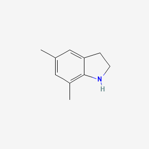 molecular formula C10H13N B7841891 5,7-二甲基吲哚啉 